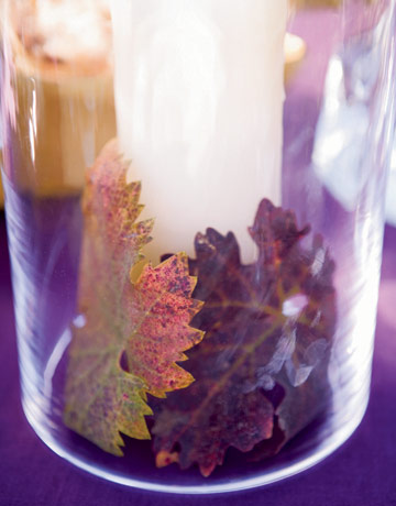 Thanksgiving Decor Use Leaves in a jar
