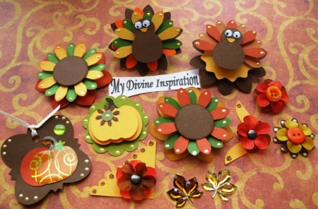 Paper embelishments thanksgiving decor ideas
